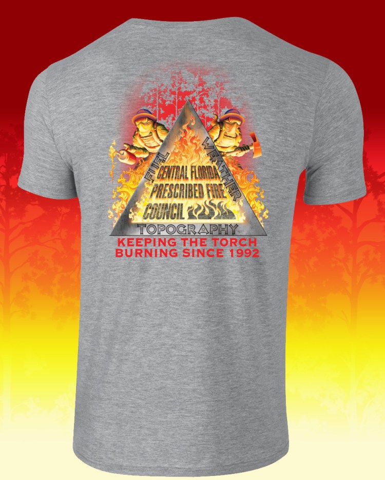 Central Florida PFC Grey Shirt with Fire Triangle Logo